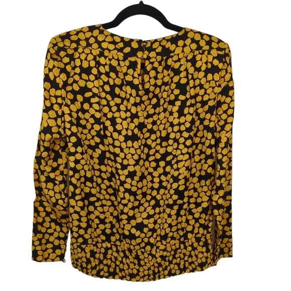 Vintage Della Roufogali Black and Yellow Silk Shirt - Picture 2 of 4